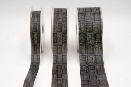 Schickes Grau & Schwarzes Jacquardband_AI-KN